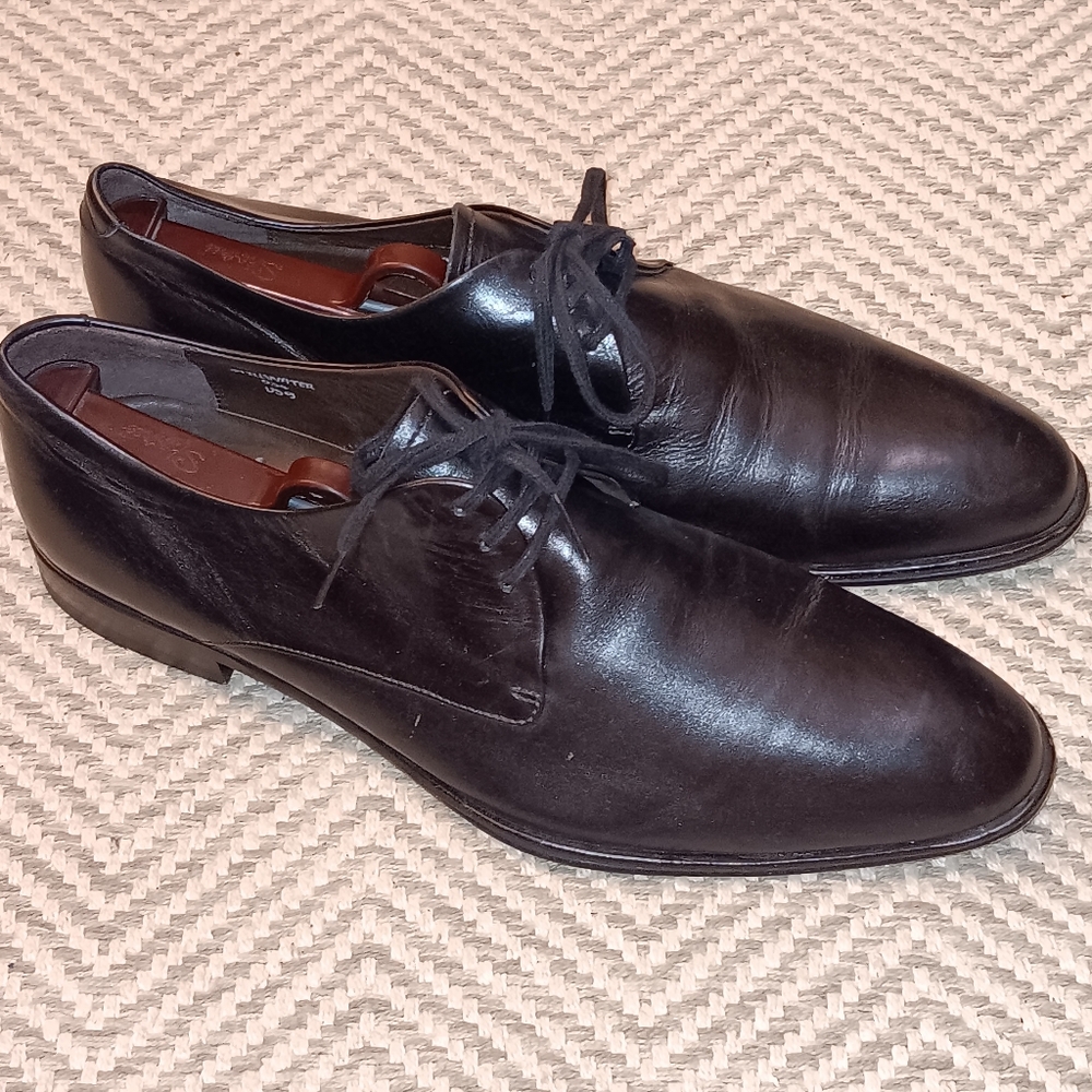 MAISON FORTE "Stillwater" Black Leather Lace Up Oxford Dress Shoes Men's SZ 9
